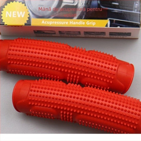 Husă de volan pentru mașină cu masaj, anti-alunecare și acupresură booster