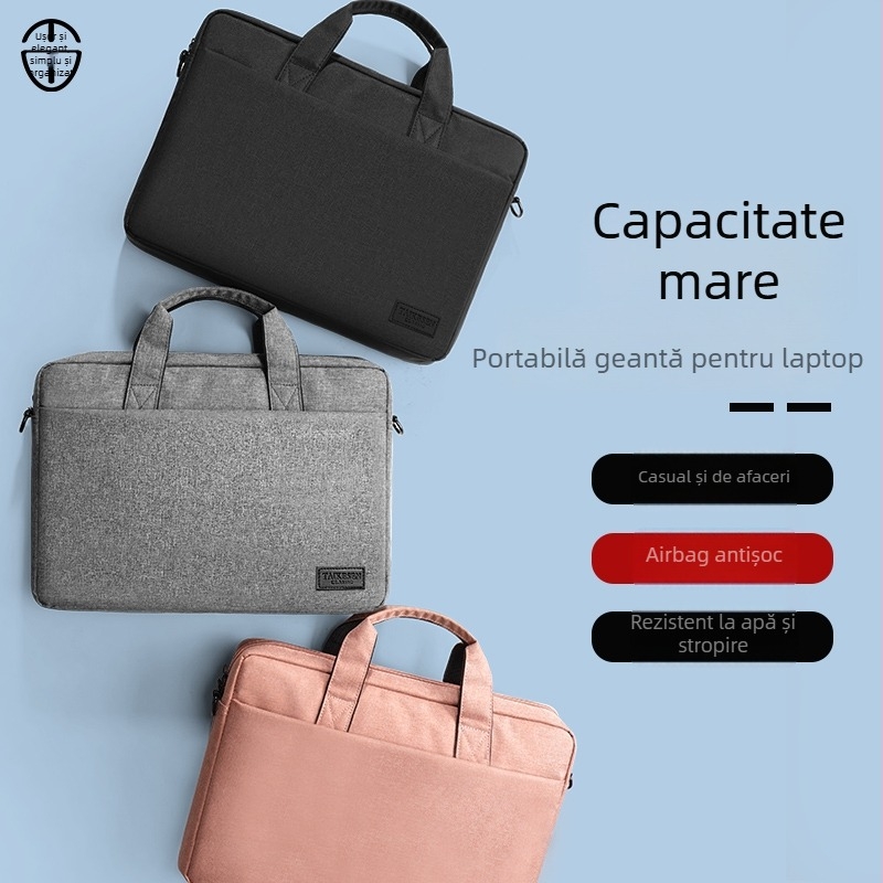 Geantă de laptop pentru afaceri – Nylon, impermeabilă, rezistentă la uzură, protecție la șocuri, căptușeală poliester