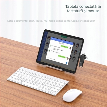 Hub USB-C OTG 3 în 1 pentru tablete — interfață USB 3.0, suportă USB flash și mouse, fără alimentare externă
