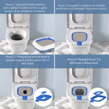 Antrenor de toaletă pentru pisici, ABS, etichetă privată OEM, potrivit pentru pisici