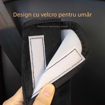 Protector pentru umărul centurii de siguranță din piele velur – design drăguț cu cal zodiac, practic pentru decorul interior al mașinii, pentru femei