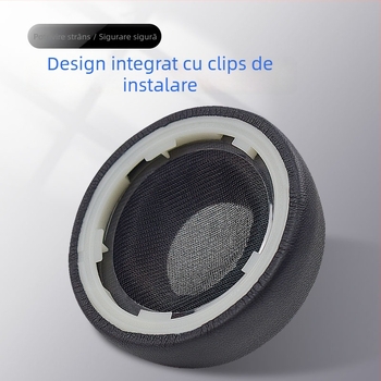 Husă pentru căști WH-H800 din piele sintetică, cu design texturat fin și cataramă, formă rotundă