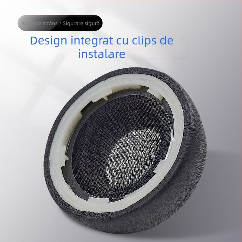 Husă pentru căști WH-H800 din piele sintetică, cu design texturat fin și cataramă, formă rotundă