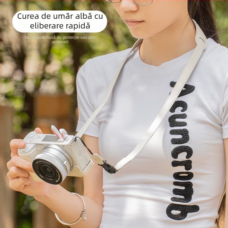 Bretea de umăr pentru camere mirrorless cu sistem de eliberare rapidă | Model: Camera quick-release shoulder strap | Brand: Enjoy creating stars | Probă personalizabilă disponibilă