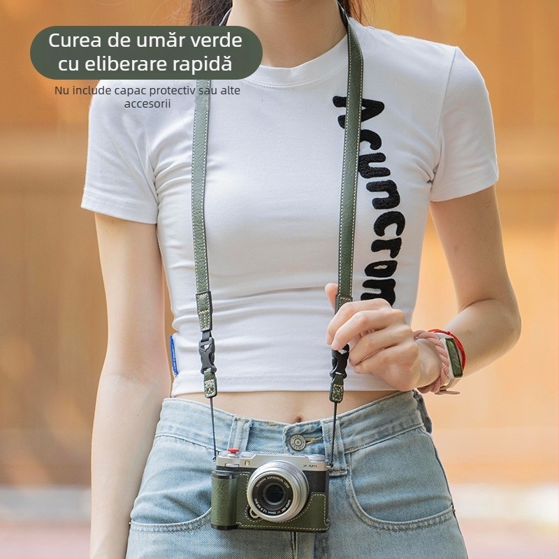 Bretea de umăr pentru camere mirrorless cu sistem de eliberare rapidă | Model: Camera quick-release shoulder strap | Brand: Enjoy creating stars | Probă personalizabilă disponibilă