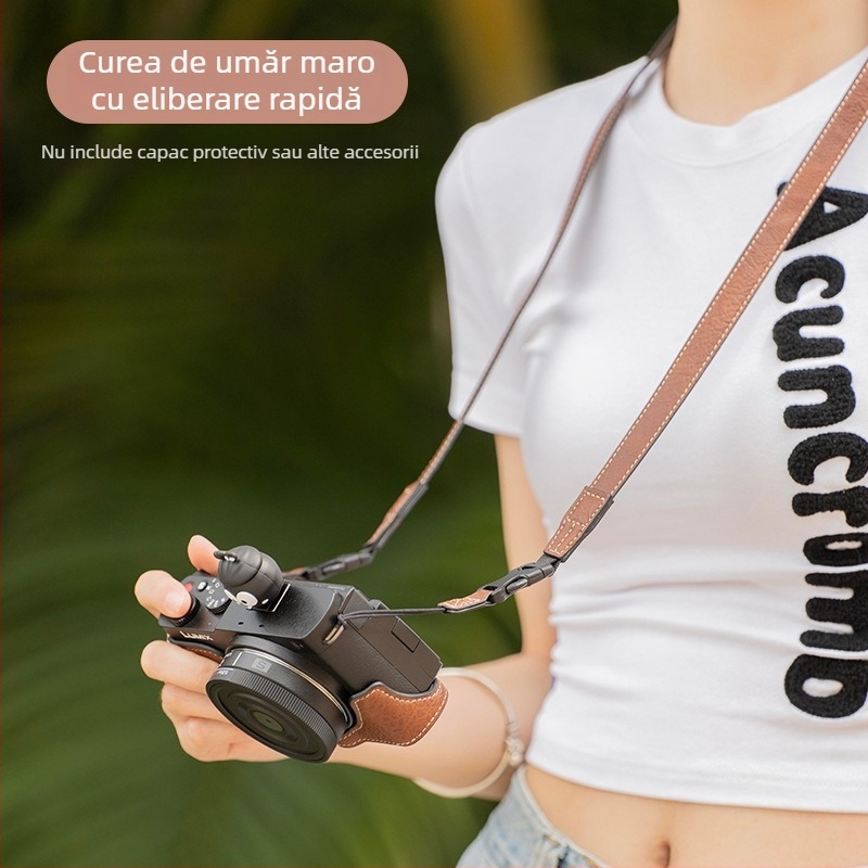 Bretea de umăr pentru camere mirrorless cu sistem de eliberare rapidă | Model: Camera quick-release shoulder strap | Brand: Enjoy creating stars | Probă personalizabilă disponibilă