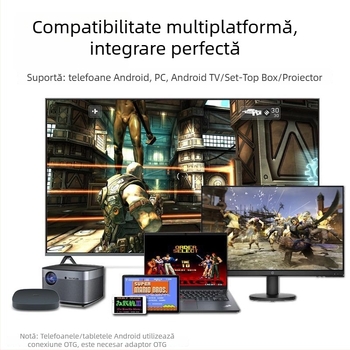 Controler de jocuri wireless pentru PC și dispozitive mobile — USB-C, conexiune wireless, compatibil cu consolele TV