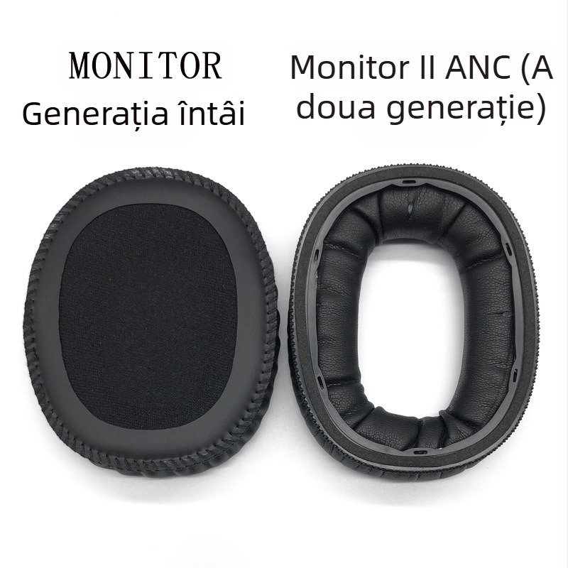 Husă din piele ecologică pentru căștile Marshall Monitor II ANC 2 — piele sintetică; instalare ușoară; confort la purtare.