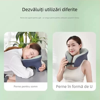 Perna de odihnă din spumă cu memorie în formă U — pentru elevi și copii, stil minimalist, utilizare universală, greutate 0.5–1.0 kg