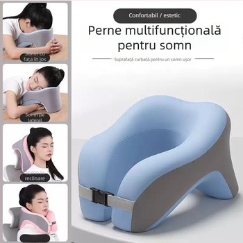 Perna de odihnă din spumă cu memorie în formă U — pentru elevi și copii, stil minimalist, utilizare universală, greutate 0.5–1.0 kg