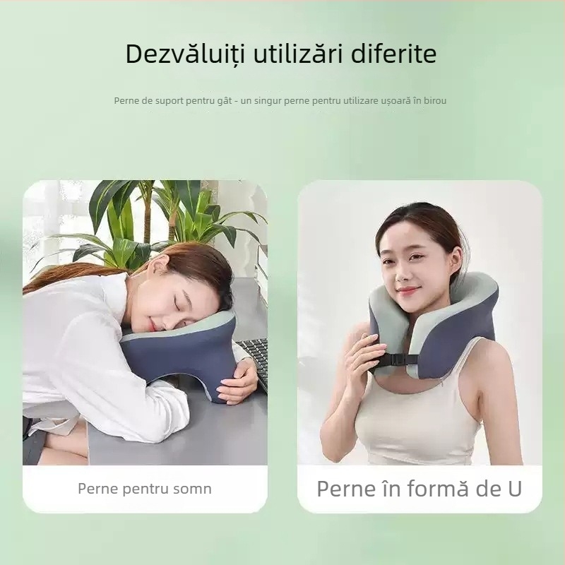 Perna de odihnă din spumă cu memorie în formă U — pentru elevi și copii, stil minimalist, utilizare universală, greutate 0.5–1.0 kg