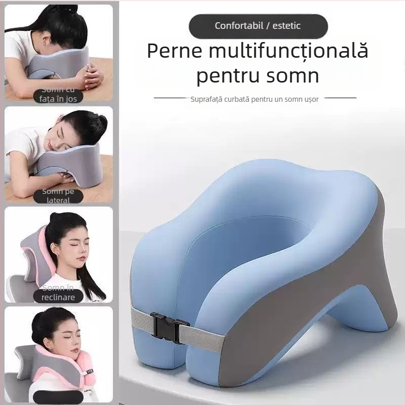 Perna de odihnă din spumă cu memorie în formă U — pentru elevi și copii, stil minimalist, utilizare universală, greutate 0.5–1.0 kg