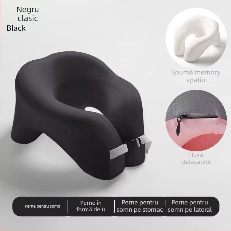 Perna de odihnă din spumă cu memorie în formă U — pentru elevi și copii, stil minimalist, utilizare universală, greutate 0.5–1.0 kg