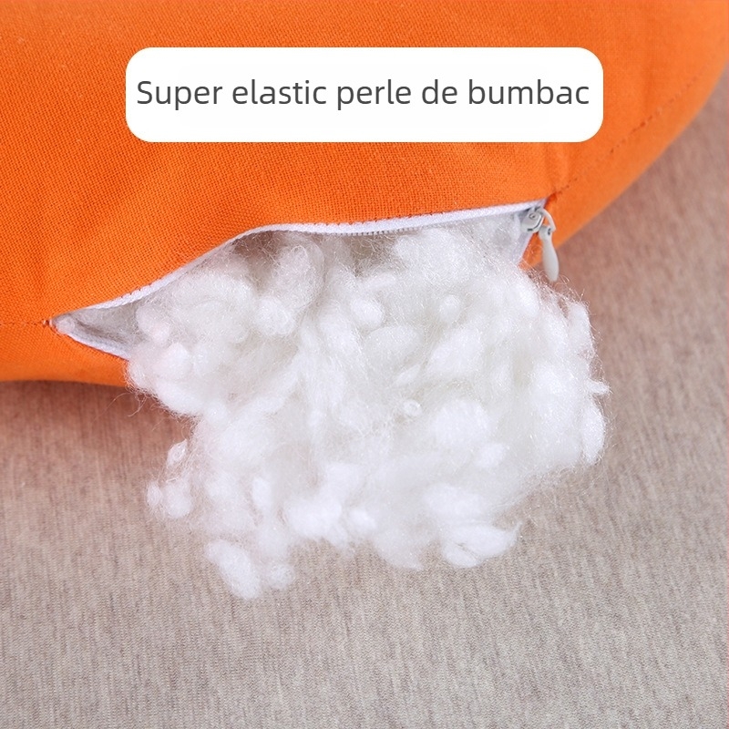 Pernă cervicală în formă de U pentru călătorii, umplutură din pearl cotton, stil minimalist, pentru adulți