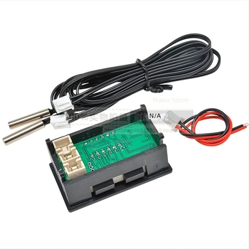 Termometru auto cu senzori duali interni/externi, display de 4 caractere, alimentare 12-24V, interval de temperatură -55 la 120 °C