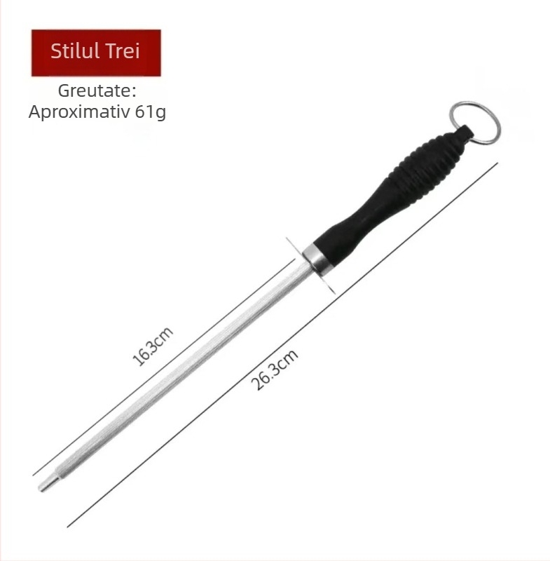 Rod de ascuțire a cuțitelor din oțel carbon, unelte de bucătărie manuale, design modern minimalist, posibilitatea de personalizare