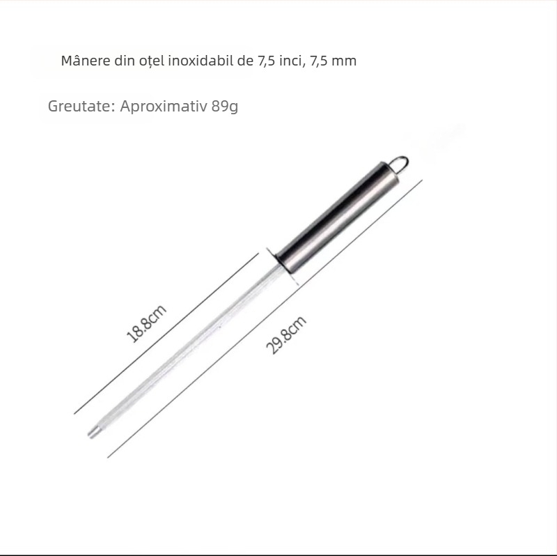Rod de ascuțire a cuțitelor din oțel carbon, unelte de bucătărie manuale, design modern minimalist, posibilitatea de personalizare