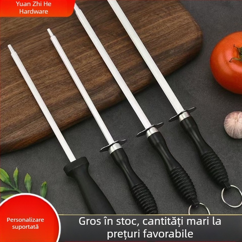 Rod de ascuțire a cuțitelor din oțel carbon, unelte de bucătărie manuale, design modern minimalist, posibilitatea de personalizare