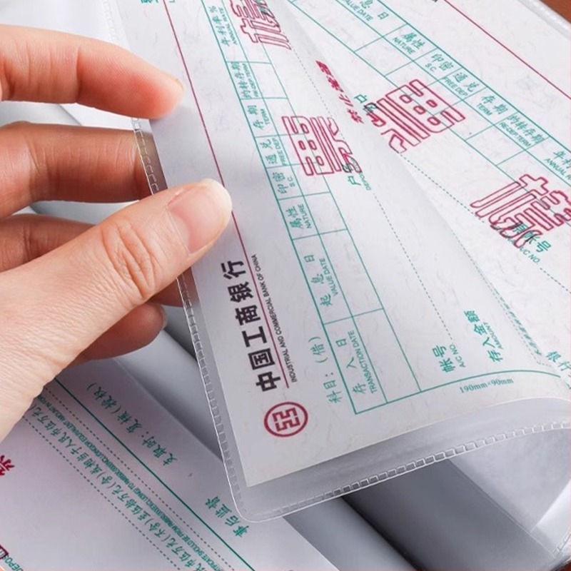 Suport pentru bonuri de depunere, cecuri și cambii — material personalizat, logo imprimat, marcă: Chinese Plums