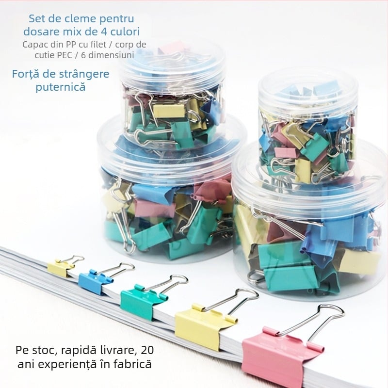 Clips metalice pentru dosare, marca Happy point