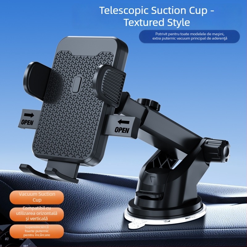Suport pentru telefon auto cu ventuză Waterfall, Dz06, montaj pe bord, pentru navigație în mașină, model universal