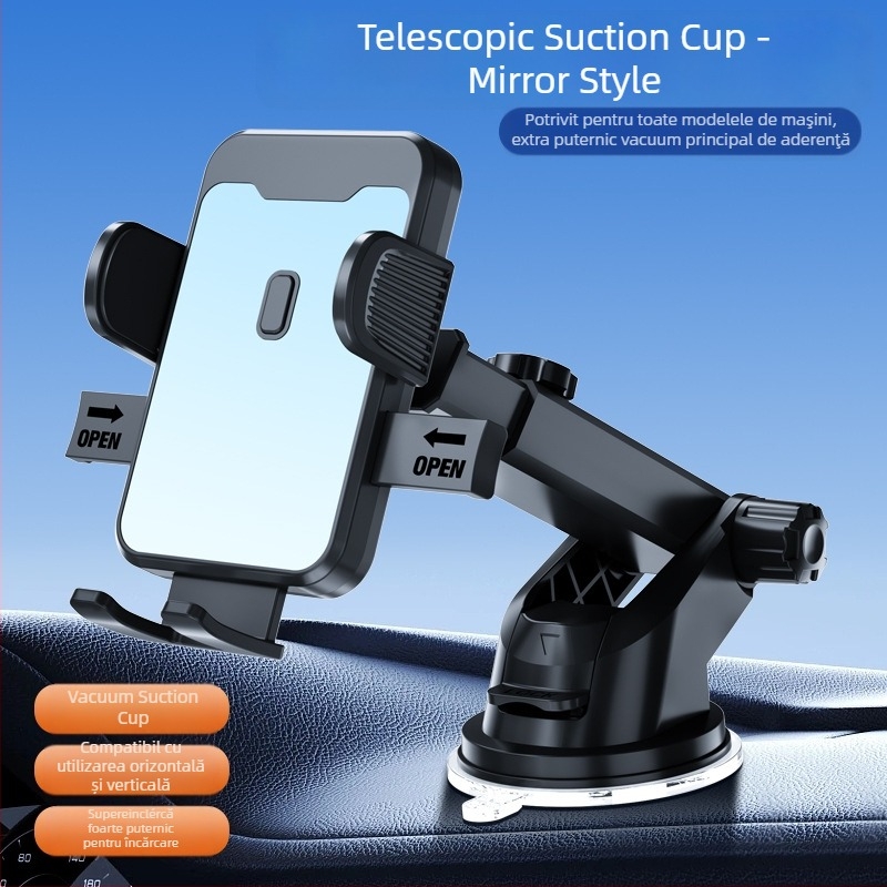 Suport pentru telefon auto cu ventuză Waterfall, Dz06, montaj pe bord, pentru navigație în mașină, model universal