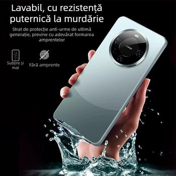 Carcasă Huawei Mate60 Pro și Mate50 Pro, sticlă șlefuită, inel metalic al obiectivului, protecție totală, rezistență la șocuri, antiamprente, disipare căldură