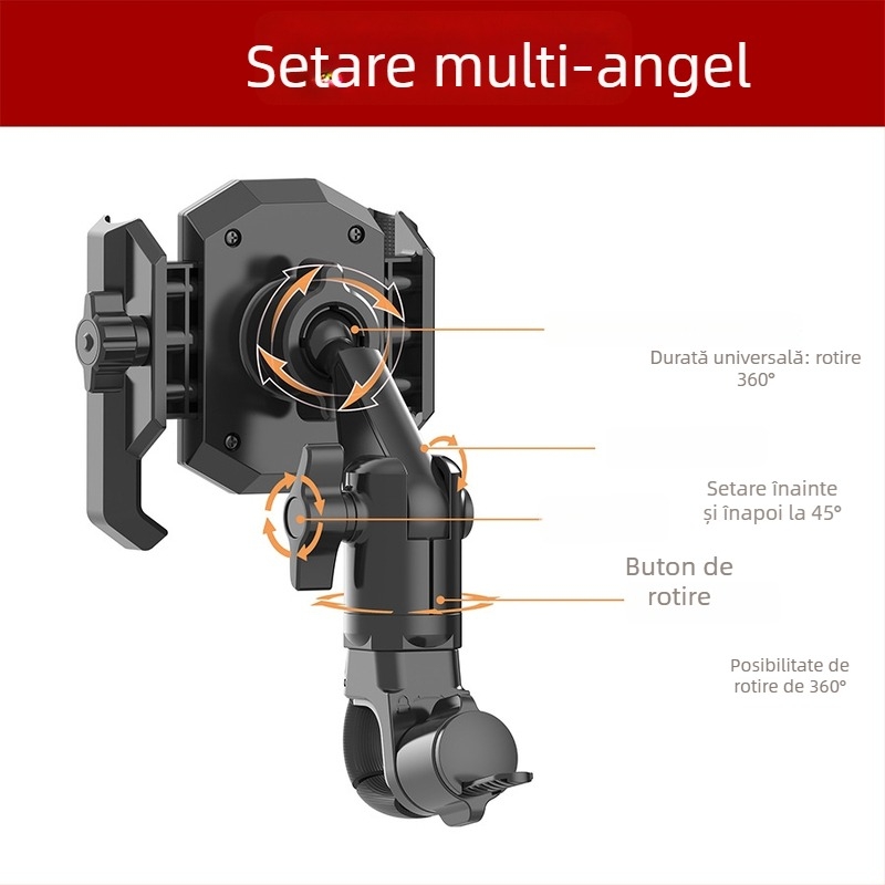 Suport pentru telefon de bicicletă – material ABS, stil general, personalizabil