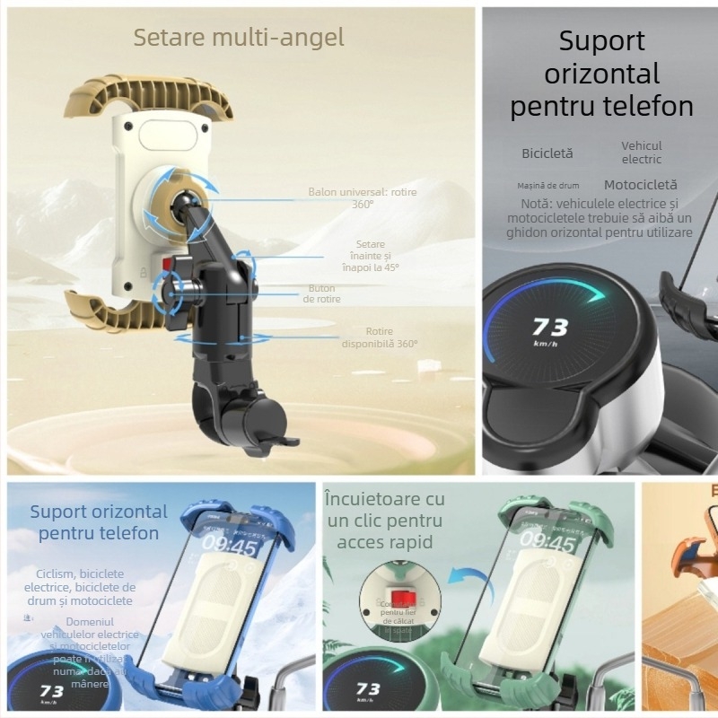 Suport pentru telefon de bicicletă – material ABS, stil general, personalizabil