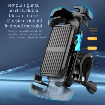 Suport pentru telefon pentru vehicule electrice cu acoperire totală — suport de navigație pentru scutere/motociclete, Oicar, plastic, etichetă privată personalizabilă