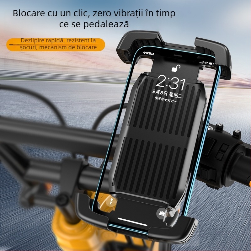 Suport pentru telefon pentru vehicule electrice cu acoperire totală — suport de navigație pentru scutere/motociclete, Oicar, plastic, etichetă privată personalizabilă