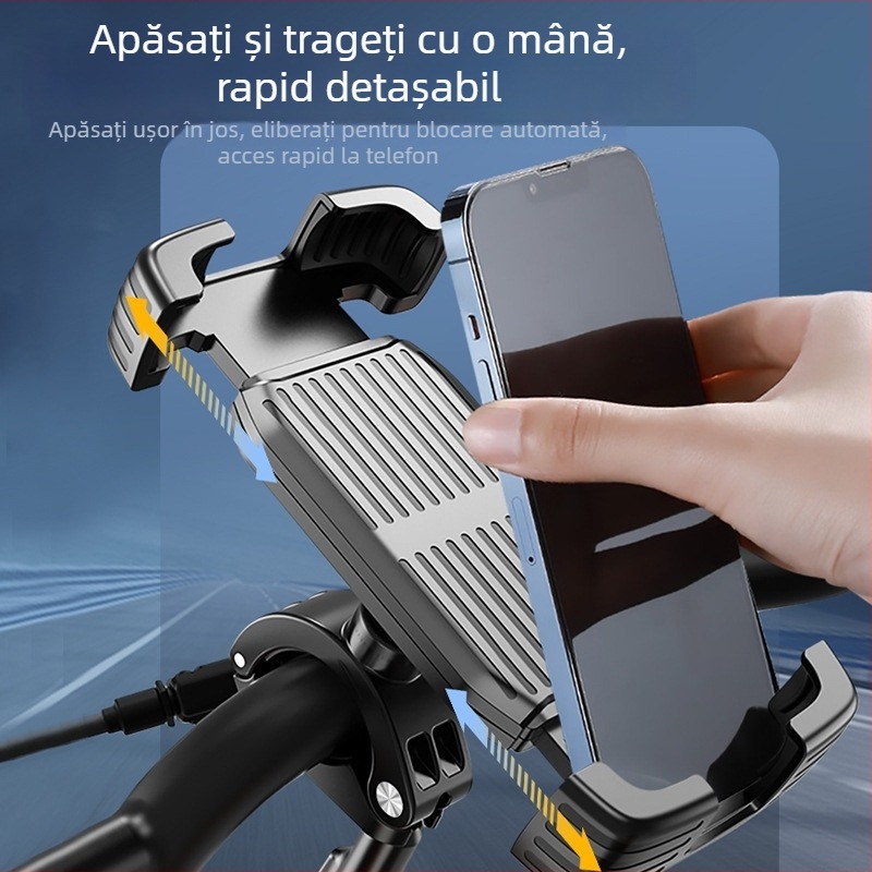 Suport pentru telefon pentru vehicule electrice cu acoperire totală — suport de navigație pentru scutere/motociclete, Oicar, plastic, etichetă privată personalizabilă
