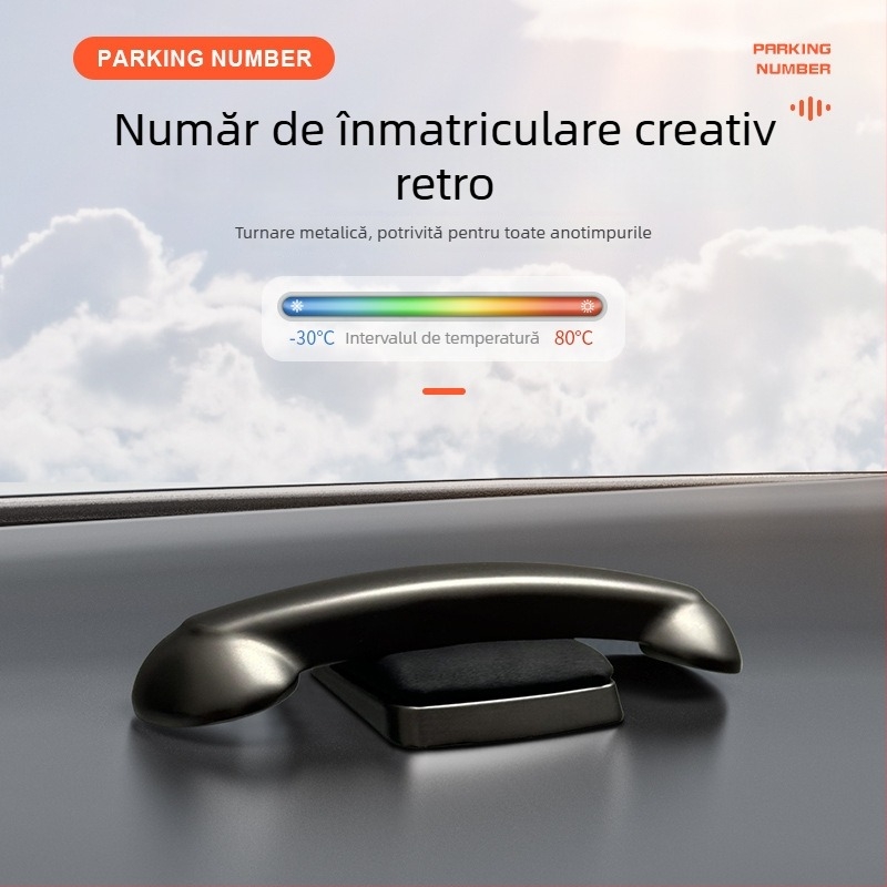 Placă de parcare ascunsă, metal, model 521, personalizare disponibilă, logo imprimat