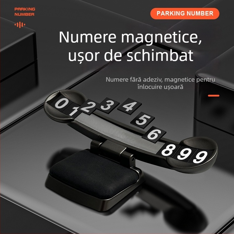 Placă de parcare ascunsă, metal, model 521, personalizare disponibilă, logo imprimat