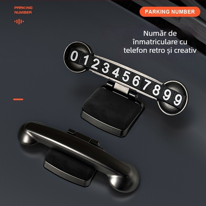 Placă de parcare ascunsă, metal, model 521, personalizare disponibilă, logo imprimat