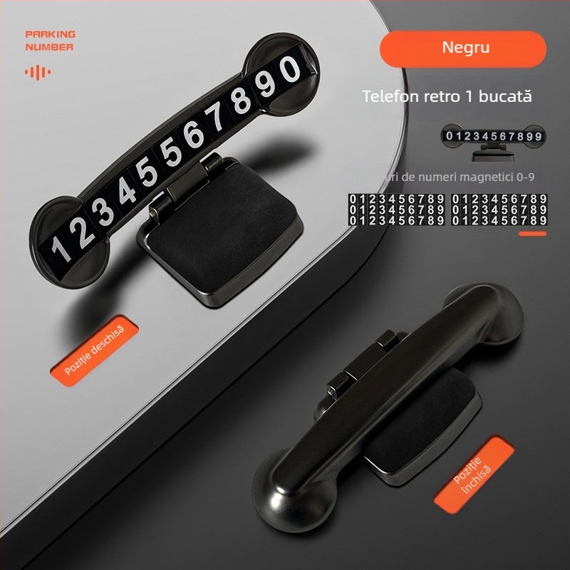 Placă de parcare ascunsă, metal, model 521, personalizare disponibilă, logo imprimat