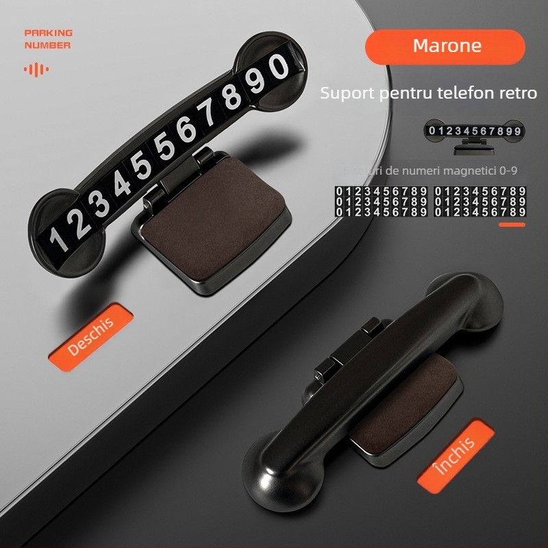 Placă de parcare ascunsă, metal, model 521, personalizare disponibilă, logo imprimat