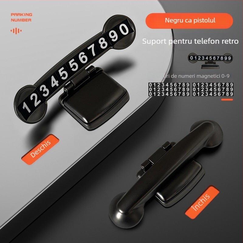 Placă de parcare ascunsă, metal, model 521, personalizare disponibilă, logo imprimat