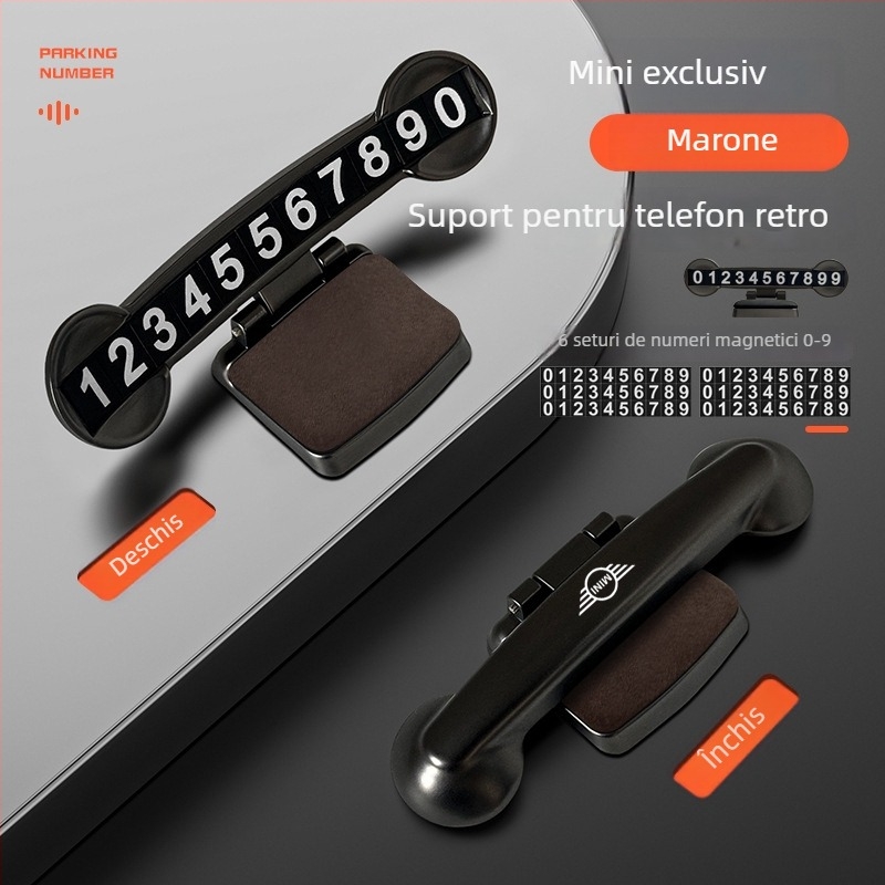 Placă de parcare ascunsă, metal, model 521, personalizare disponibilă, logo imprimat