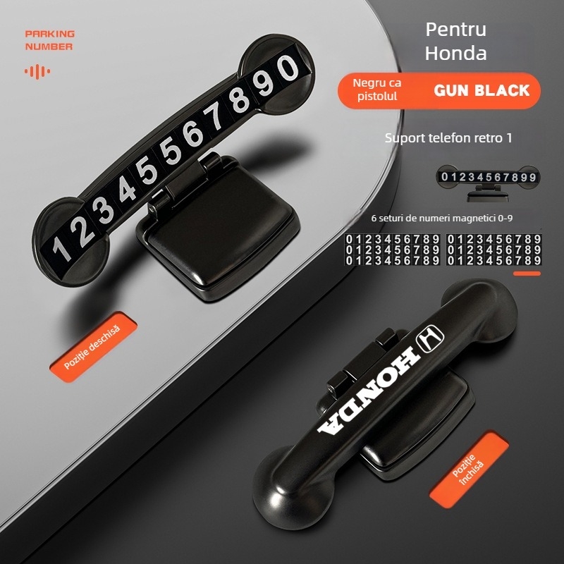 Placă de parcare ascunsă, metal, model 521, personalizare disponibilă, logo imprimat