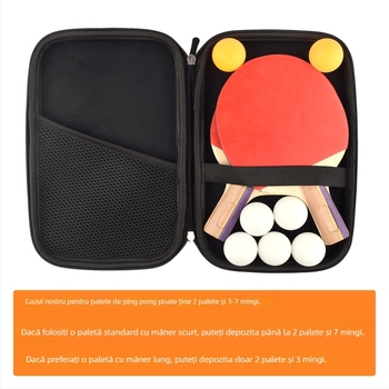 Psenner Geantă pentru tenis de masă cu husă dură pătrată pentru paletă, material EV compozit, personalizare, logo imprimat