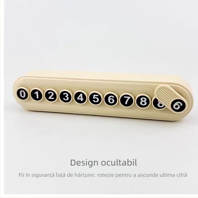 Placă electronică de parcare pentru automobil, cu motiv pisică drăguț, model A-103, material plastic