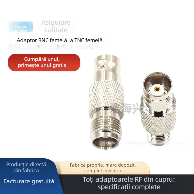 Adaptor conector RF coaxial: BNC la TNC, TNC-J la BNC-K, masculin la feminin