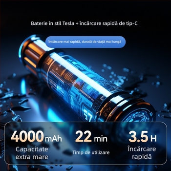 Aspirator de mână fără fir pentru mașină, aspirare 5500Pa, 70W, 7.4V, încărcabil