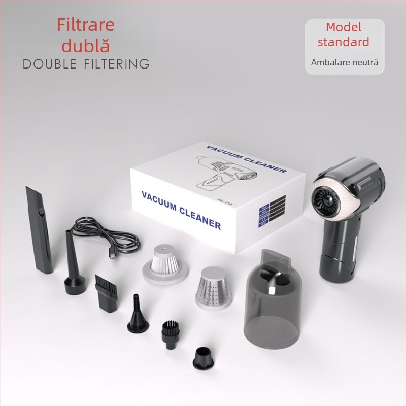 Aspirator de mână fără fir pentru mașină, aspirare 5500Pa, 70W, 7.4V, încărcabil