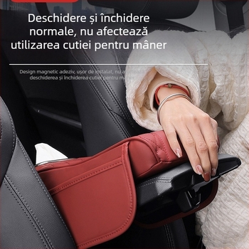 Nordy pernă din piele pentru cotieră auto — Compatibilitate universală, Personalizare disponibilă