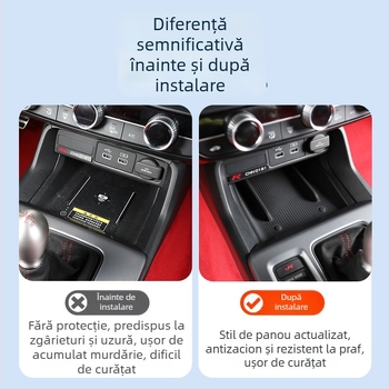 Set covorașe din silicon pentru interiorul mașinii, cu suport pentru paharul de la ușă și spațiu de depozitare — nepersonalizabil