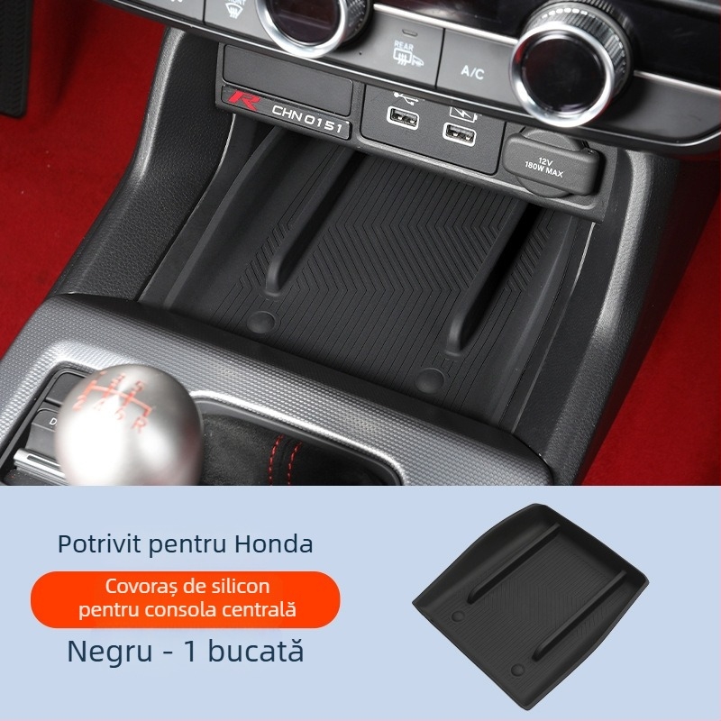 Set covorașe din silicon pentru interiorul mașinii, cu suport pentru paharul de la ușă și spațiu de depozitare — nepersonalizabil