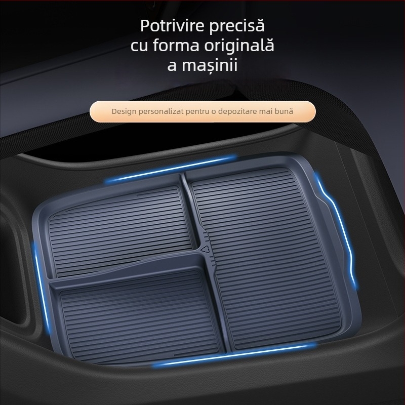 Tavă de depozitare pentru consola centrală Yu7 sub cotieră – Silicon pentru interior auto (Origine: Guangzhou; Fără personalizare)
