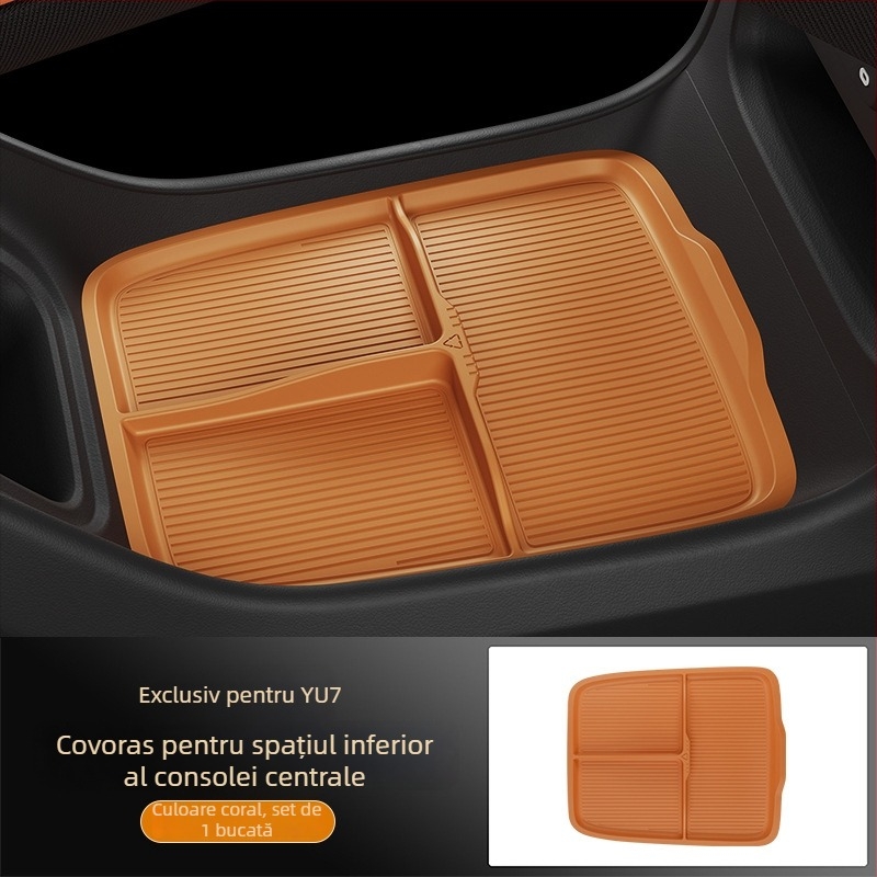 Tavă de depozitare pentru consola centrală Yu7 sub cotieră – Silicon pentru interior auto (Origine: Guangzhou; Fără personalizare)